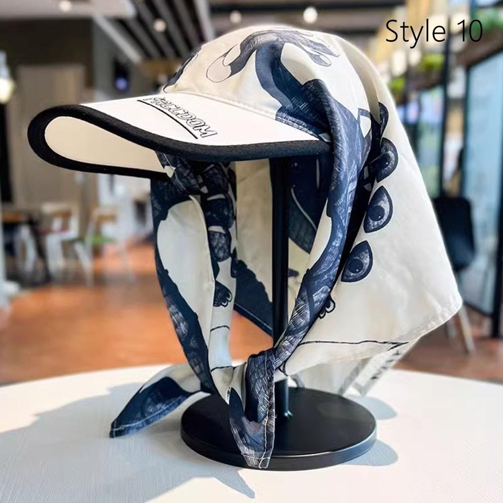 Quick Drying Headscarf Caps UV Neck Protection Peaked Cap Sun Hat for Women Spring and Summer