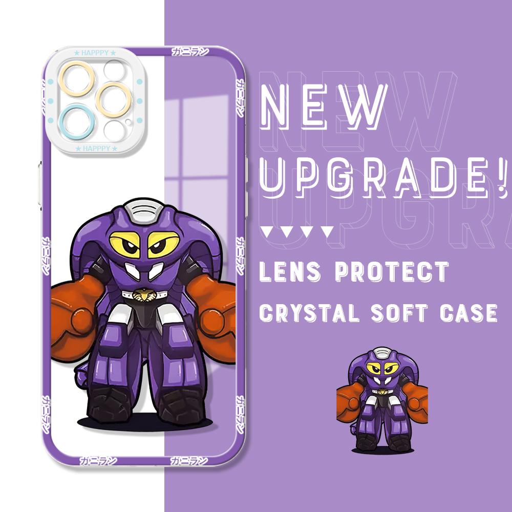 Nárazuvzdorný kreslený vzor měkké pouzdro na telefon Full Cover Camera Transparentní ochranné pouzdro pro Huawei Honor iPhone Samsung Xiaomi Redmi OPPO Realme Vivo