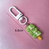 Funny Barbecue Keychain Creative Simulation Food Keyring Mini Meat Skewer Model Pendant Bag Hanging Ornament Gifts