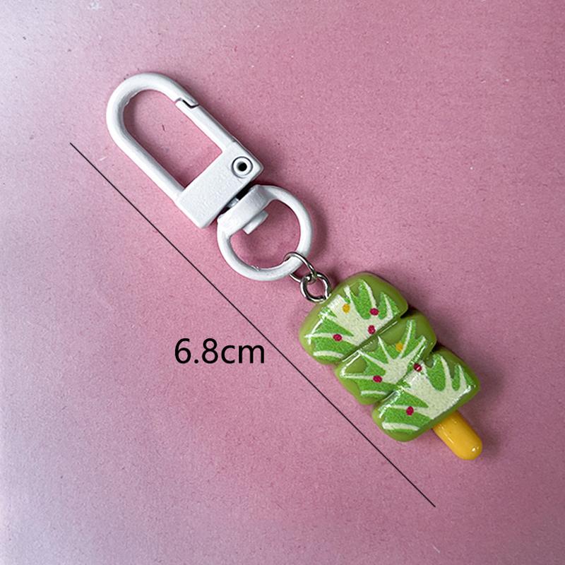 Funny Barbecue Keychain Creative Simulation Food Keyring Mini Meat Skewer Model Pendant Bag Hanging Ornament Gifts
