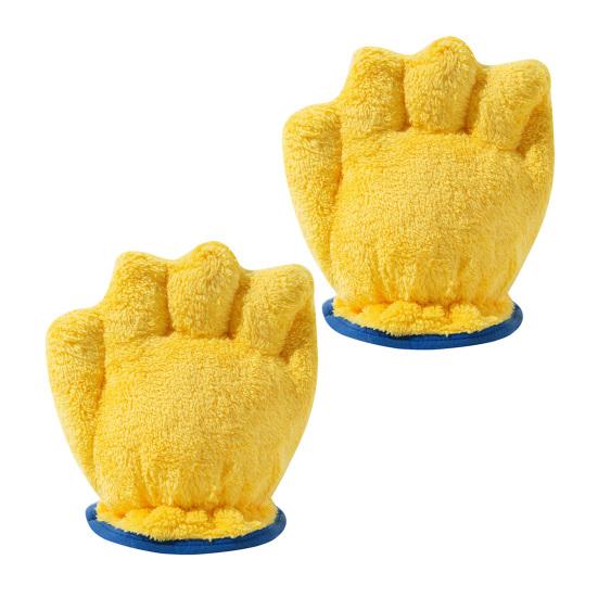 

Hair Drying Gloves Absorbent Quick Dry Styling Gloves Hair Drying Towel Alternative Soft Fuzzy Mittens for All Hair Types жёлтый