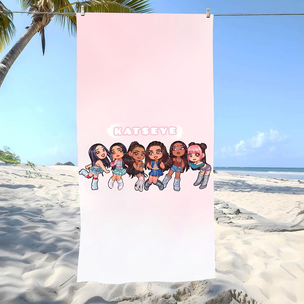 Band K-Katseyes Towel Beach Towel Oversized Super Absorbent Soft Swim Beachtowels For Men, Women