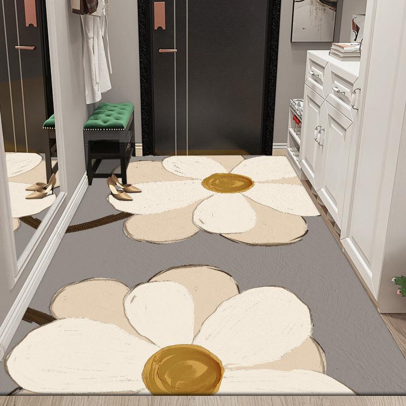 Home Floor Mat Door Dirt Resistant Carpet Bedroom Bedside Easy To Maintain Living Room Bathroom Absorbent Foot Mat