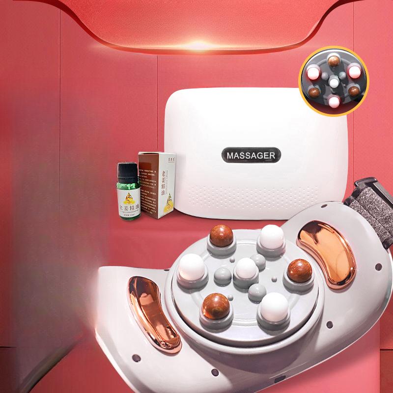 Магнитный инструмент для разминания живота, каменный электрический массажный пояс с подогревом живота, многофункциональная зарядка, массажер для талии и живота