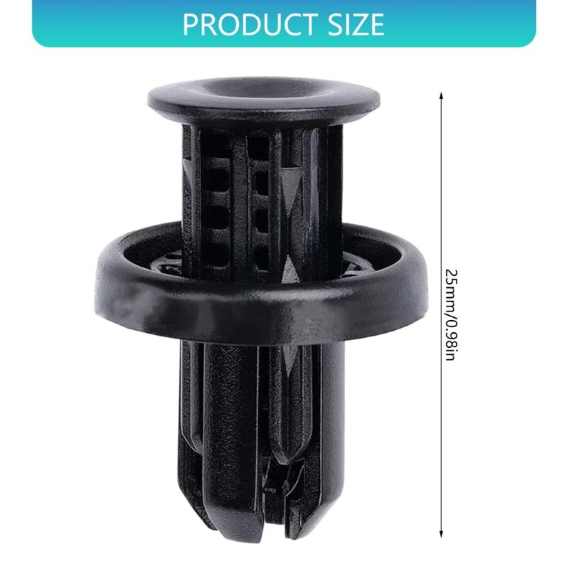 91505TM8003 Bumper Clips Suitable for 10mm Holes Weatherproof Plastic Fasteners Easy Snap Mechanism for Automotive