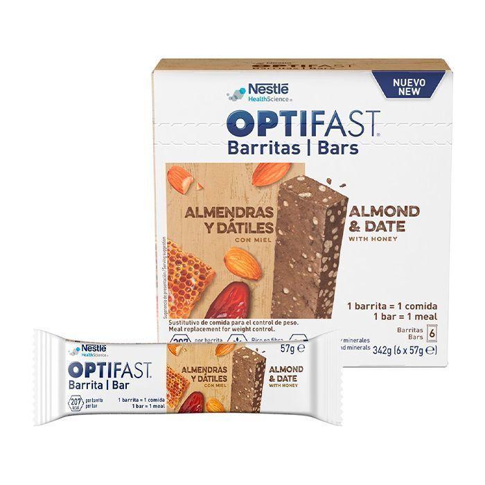 

Optifast 6 палочки из миндаля и фиников с медом