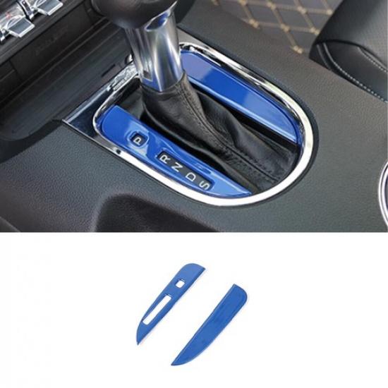 Central Console Gear Shift Frame Cover 2* For Ford Mustang 2015- Bright Blue
