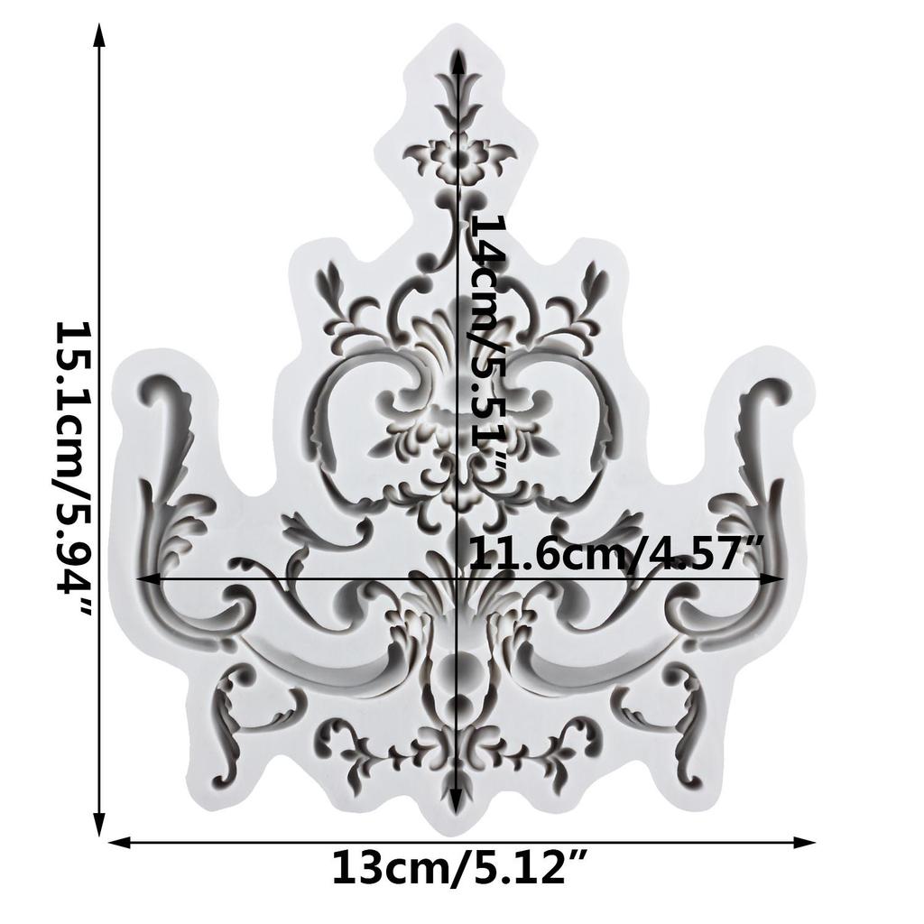 Baroque Silicone Mold Curlicues Scroll Lace Fondant Molds Cake Decorating Tools Cupcake Topper Candy Sugar Craft Gum Paste Polymer Clay