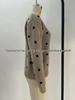 Women's European & American Fashion Polka Dot Jacquard Knit Sweater - Round Neck, Long Sleeve Pullover.