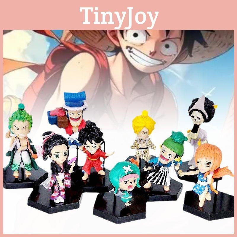 One Piece 9pcs Role Pvc Toy Model Desktop Decoration Children Christmas Gift