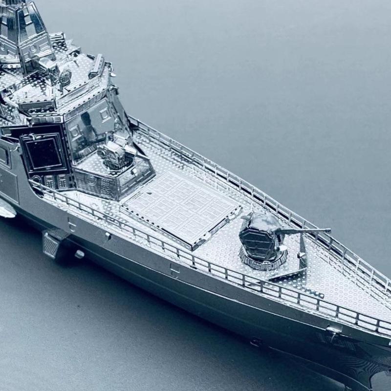 055 Destroyer 3D Metal Puzzle: DIY Handmade Model Toy, Small Educational Ornament Gift