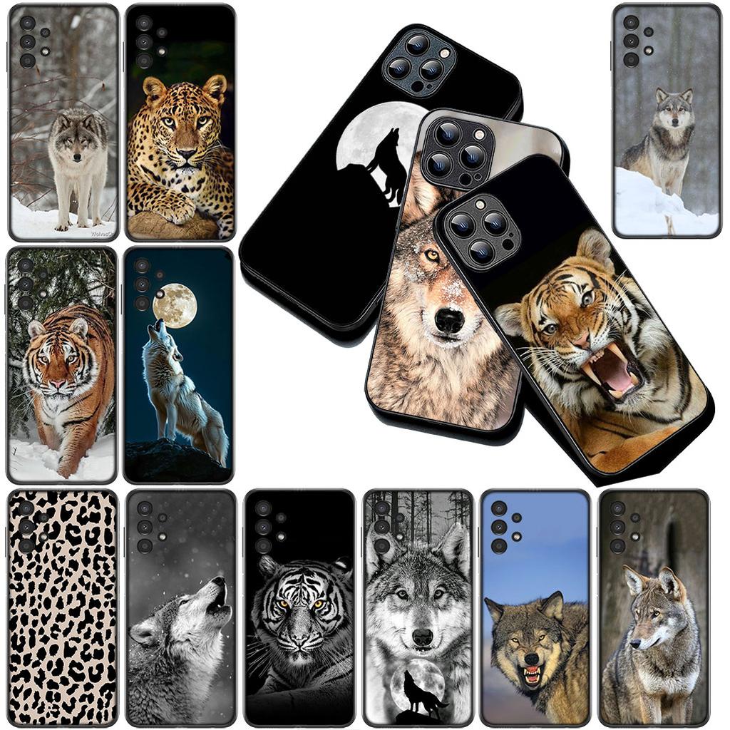 Soft Cover for Xiaomi Redmi Note 12 11 10 A3 Pro 10A 10C 12C Note12 5G 4G Casing Phone Case Stalking Wolf Art Tiger