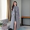 Women's Woolen Trench Coat: Plus Size, Over-the-Knee, Slim Fit, Lapel, Extra-Long, Waist-Cinching Outerwear