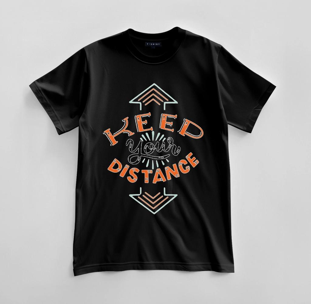 Custom Keep Your Distance Graphic T-shirt Design Unisex Jersey Short Sleeve Tee