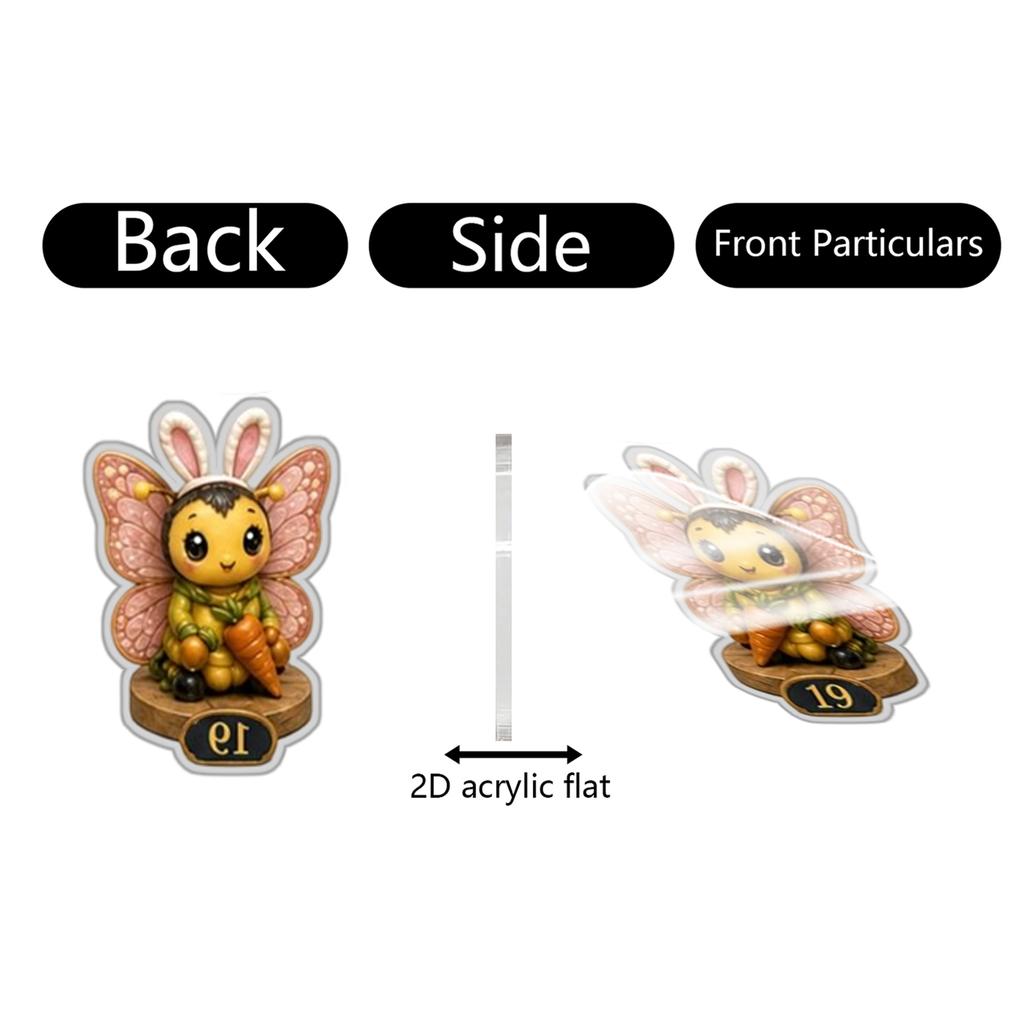 Butterfly 2D Acrylic Countdown Calendar Collectible Surprise Gift for Kids and Adults