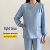 Fleece-Lined Stretch Scrub Suit: Long Sleeve, Quick-Drying for Men & Women, Ideal for Medical Staff In Autumn/Winter.