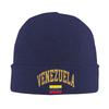 Men Women Unisex Venezuela Flag Beanie Hats Knit Hat Spring Kpop Caps Pattern Thermal Elastic Bonnet Hats