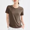 Lyocell Linen T-shirt Women's Summer Short-sleeved Thin Bottoming Shirt Loose Top Clothes