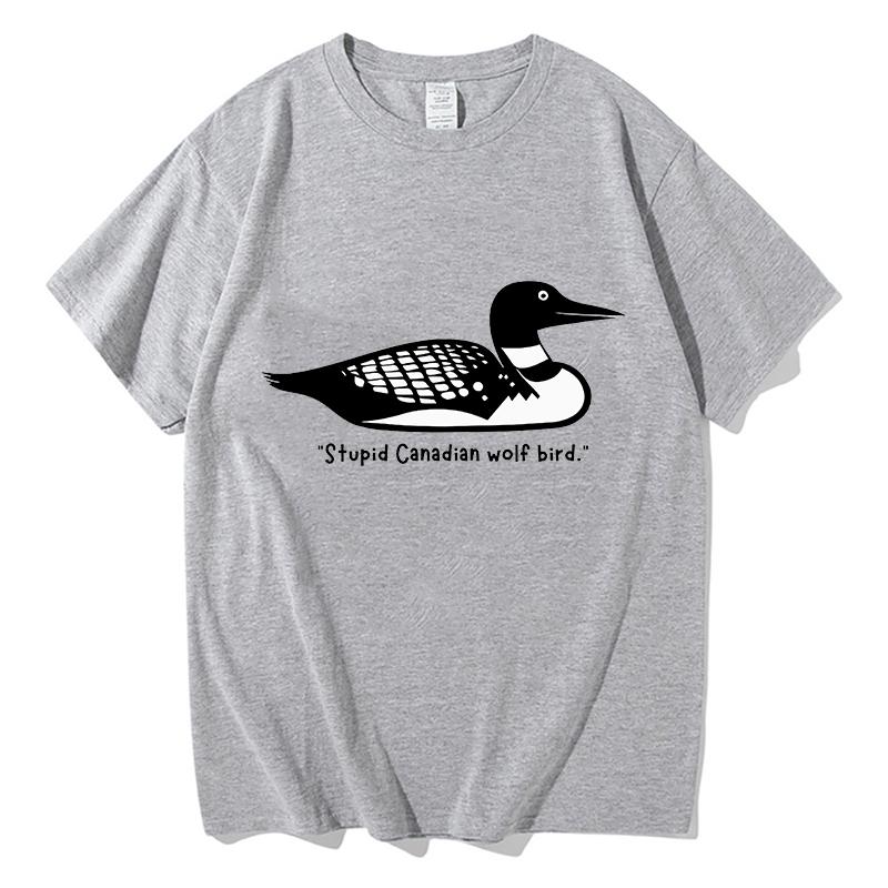 

Heated Rivalry TShirt Stupid Canadian Wolf Bird TShirts Funny Meme Unisex Fashion Short Sleeve Graphic Shirt Aesthetic Clothes 4XL
