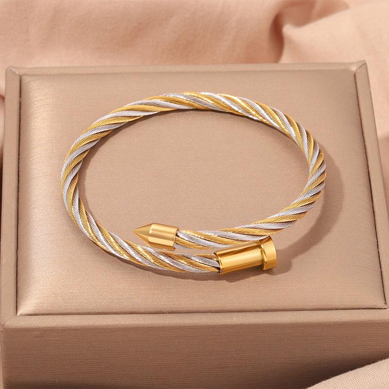 Popular steel wire nail women's light luxury fashion European and American simple design stainless steel