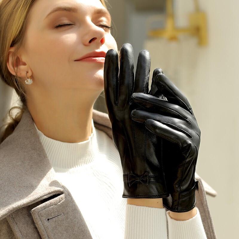 Tucano Women's Sheepskin Touchscreen Leather Gloves