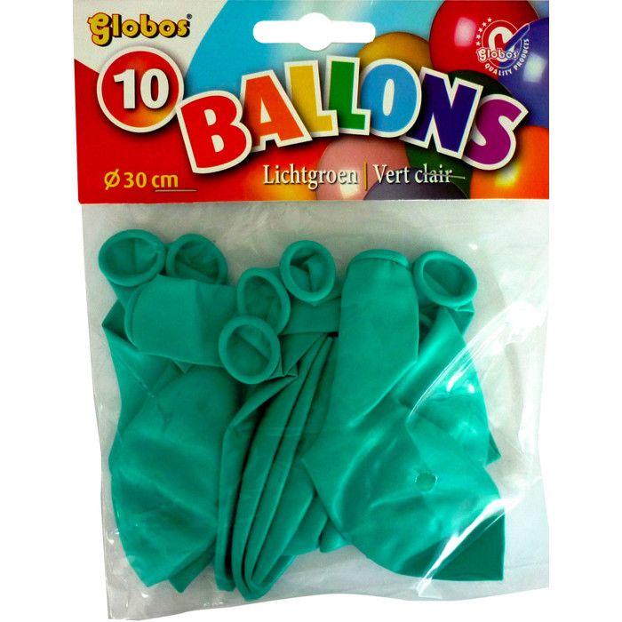 Lot de 10 ballons 'Globos 'Vert Foncé