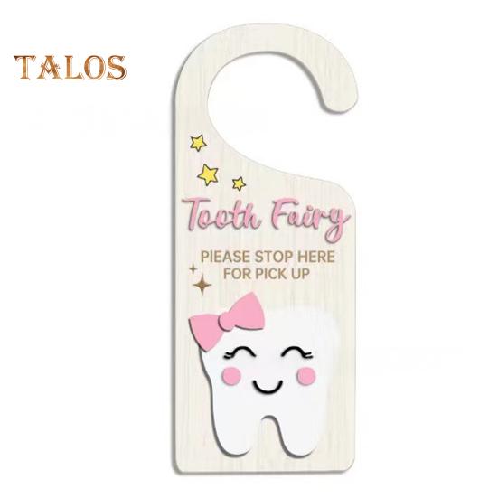 

Креативный орнамент на дверную ручку, украшение из липы, напоминание о чистке зубов, поощряющее уход за зубами, домашний декор розовый