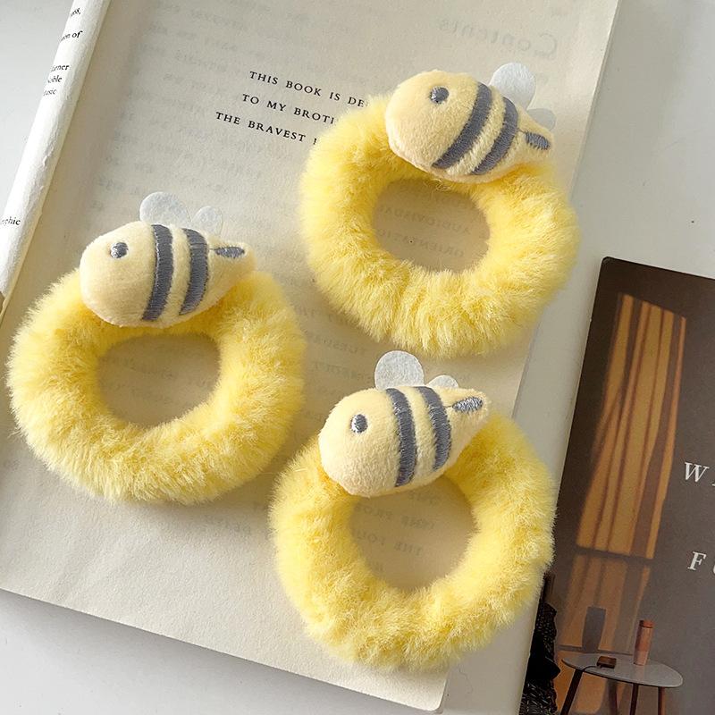 5pcs New Soft and Fluffy Bee Hairband for Girls; Cute and Sweet Cartoon Hair Accessory