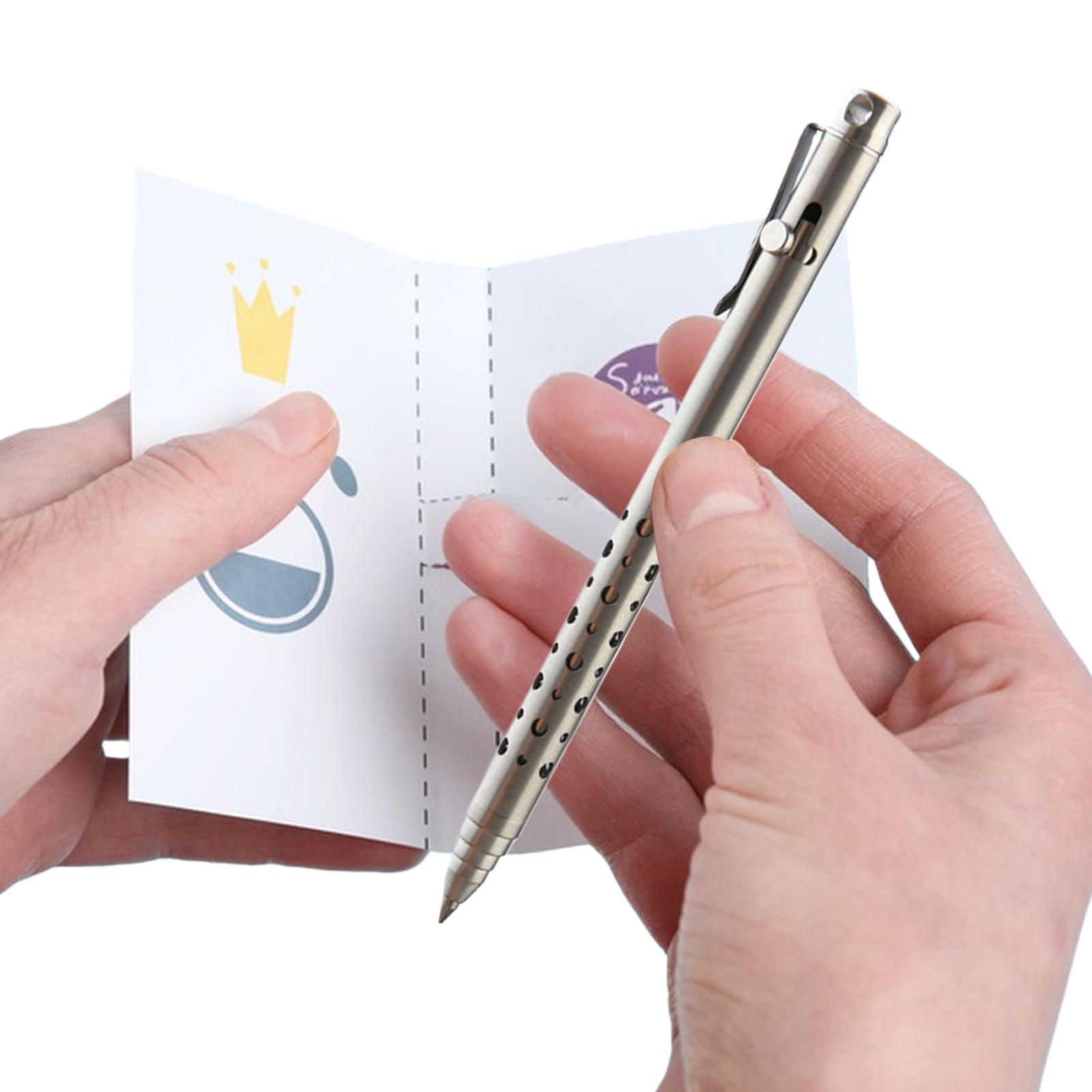 Титановый сплав EDC Ручка Легкая Тактическая Шариковая Ручка с Механизмом Болтового Действия Износостойкая Карманный Мультитул Аварийные Пишущие Инструменты China Mainland