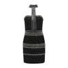 2025 Autumn/Winter European Fashion Pearl Rhinestone Halter Bandage Dress