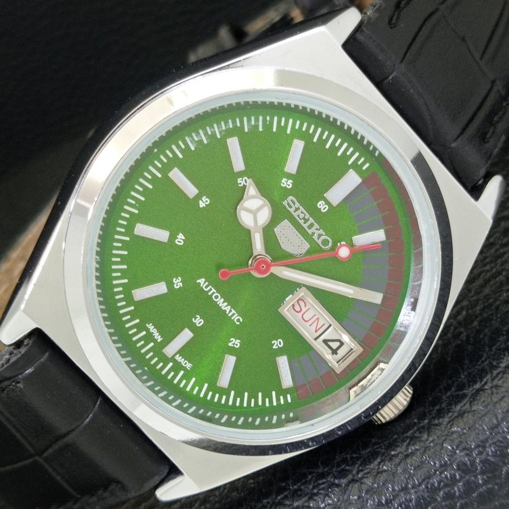 

AUTOMATIC VINTAGE REFURBISHED SEIKO 5 6309A JAPAN MENS GREEN WATCH a440888-4 Sk-a440888