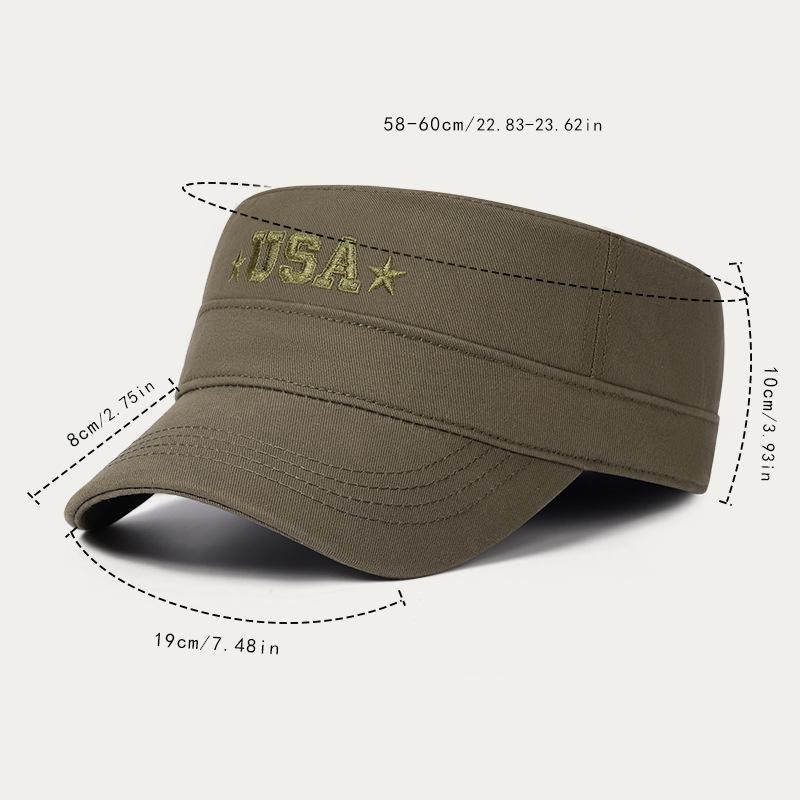 Four Seasons Flat Cap Embroidery Baseball Cap for Men