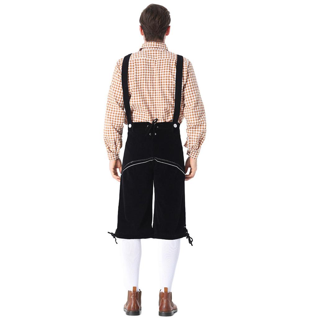 Pánské německé bavorské Oktoberfestové šle Overal Tradiční kostým