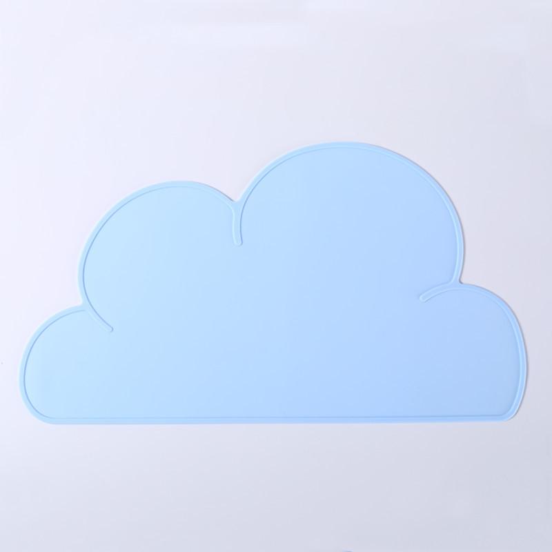 Covoraș de hrănire pentru pisici și câini cu stil nor anti-vărsare, anti-alunecare, impermeabil, rezistent la scurgeri, pentru alimente, ușor de curățat, suporturi de masă din silicon