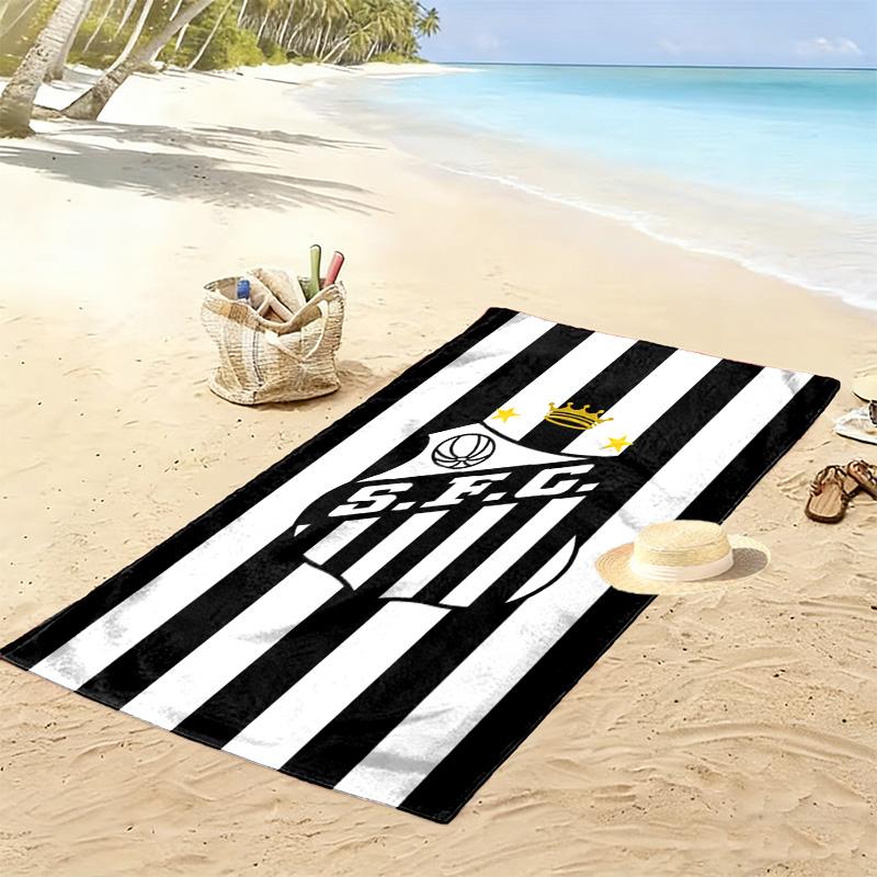 Santos FC Print Beach Towel, Large Soft Quick Dry Towel for Beach Camping Swimming