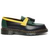 Dr. Martens Adrian Glossy Leather Color-Block Tassel Platform Shoes Unisex Shoes Black Green Yellow 27308001