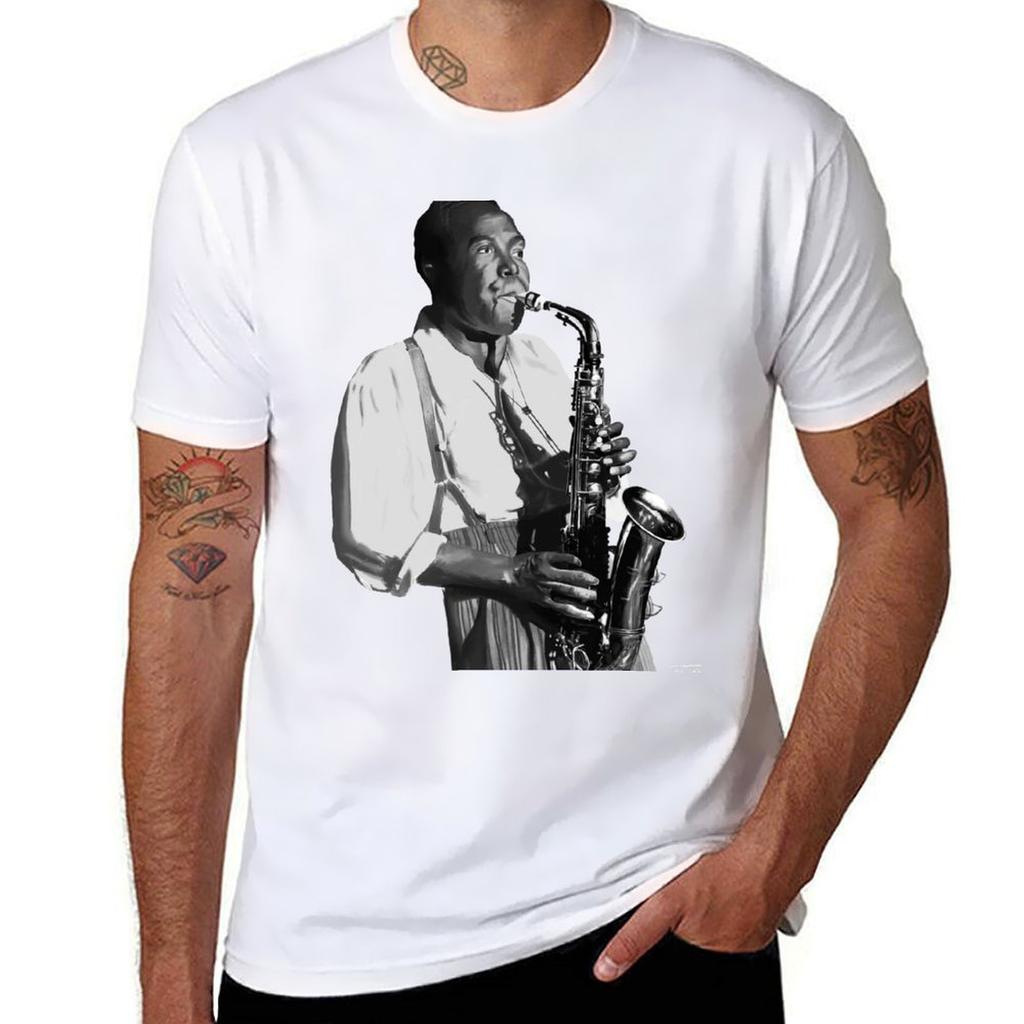 Charlie Parker Jazz Painting T-Shirt Quick Dry Fishing T-Shirt