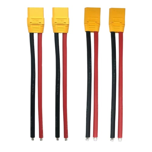 Boladge 2 Pairs XT90H Plug Battery Connector Cable Male and Female Adapter with 15CM 12AWG Silicone Cable for RC Lipo Battery FPV Racing
