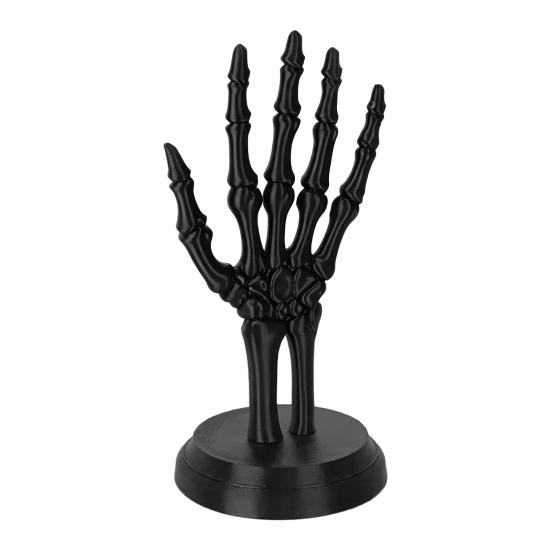 Skull Jewelry Stand Gothic Hand Rack, 3D Print Skeleton Ornament Trendy Desk with Stable Base, Rings And Bracelets Organizer for Dressing Table Shape