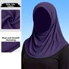 Elegant Ice Silk Women Hijab Scarf Neck Protection Sun Protection Instant Hijab Lightweight Spandex Prayer Hijab Lady