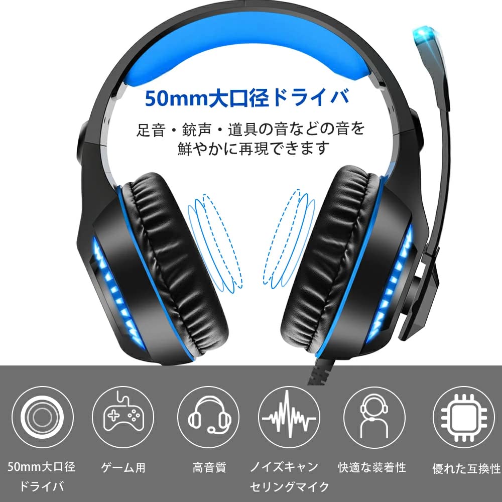 Gaming Headset Zero Noise Cancelling Headset with Gaming Switch Full Deep LED Controller Mute for Gaming [Wired 3.5mm, Latency] Microphone, 3.5mm
