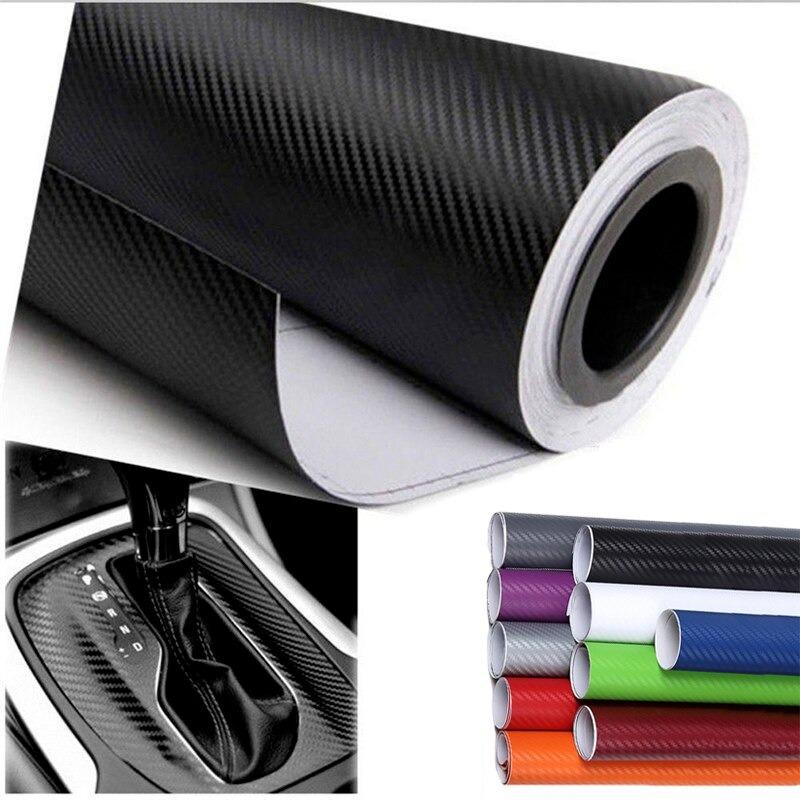 Car Carbon Fibre Stickers Colorful 3D Carbon Fibre Film Motorbike DIY Styling Sticker Auto Exterior Interior Decorative Decals