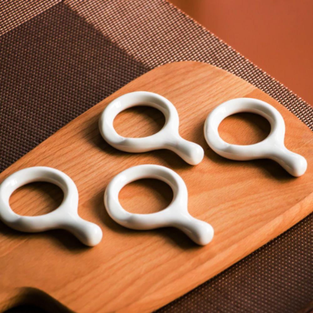 Glazed Surface Ceramic Spoon Rest Set Q Shape Chopsticks Pillow Chopsticks Rack  Restaurant