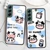 New Cute Cow Print Phone Case For Galaxy A55 A35 A25 A15 A03S A04S A05S Samsung A20E A30 A40 A50 A70 A71 A51 A41 A31 A10S A21S C
