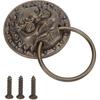 Tissting 3.7 x 5.5in Antique Bronze Lion Door Knocker,Antique Chinese Lion Head Door Rings Pull Handle Knobs for Decorate Doors,Window, Cabinets,