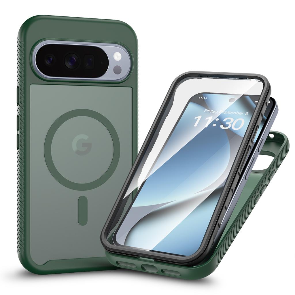 Heavy Duty Transparent Magnetic Case For Google Pixel 10 9 Pro XL 10A 9A For Magsafe Double Layer Shockproof Screen Protect Case