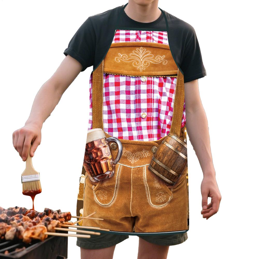 Lustige Schürzen für Männer Erwachsene Kochschürze Fleckenabweisend Atmungsaktive Schürzen für Weihnachten Restaurant Hochzeit Halloween