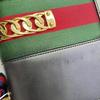 [Pre-Owned] Sylvie Gold Buckle Striped Webbing Thin Shoulder Strap Shoulder Crossbody Handbag Small - Good #1OOQPFT
