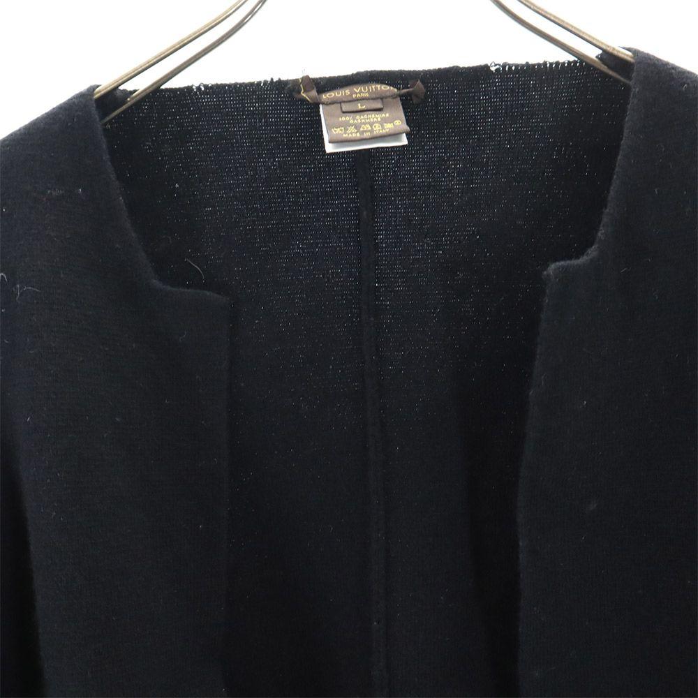 Louis Vuitton Made In Italy Cashmere 100% Jacket L Black Cardigan Women Used