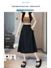 Women's Quick-Drying A-Line Midi Skirt - Summer High Waist, Slimming, Versatile, and Casual